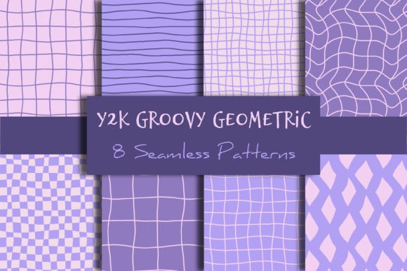 Download Y2k Groovy Geometric Seamless Patterns - Seamless patterns Collection