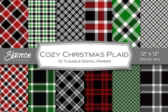 Download Cozy Christmas Plaid - Seamless Patterns - Seamless patterns Collection