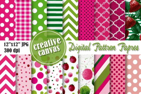 Download Pink &amp; Green Polka Dot Seamless Patterns - Seamless patterns Collection