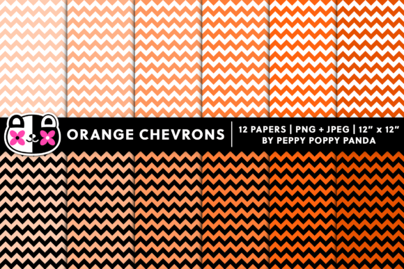 Download Mini Orange Chevron Digital Paper Pack - Premium Resources