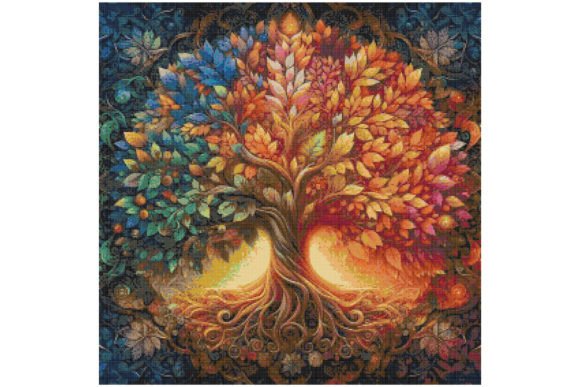 Download Magic Tree Counted Cross Stitch Patterns - Cross stitch patterns Collection