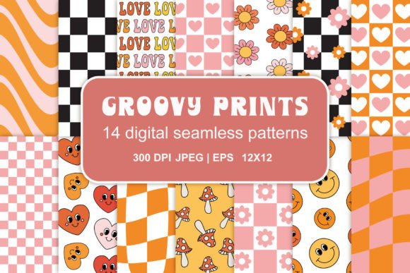 Download Groovy Seamless Patterns Set - Seamless patterns Collection