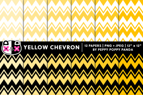 Download Chunky Yellow Chevron Digital Paper - Premium Bundle