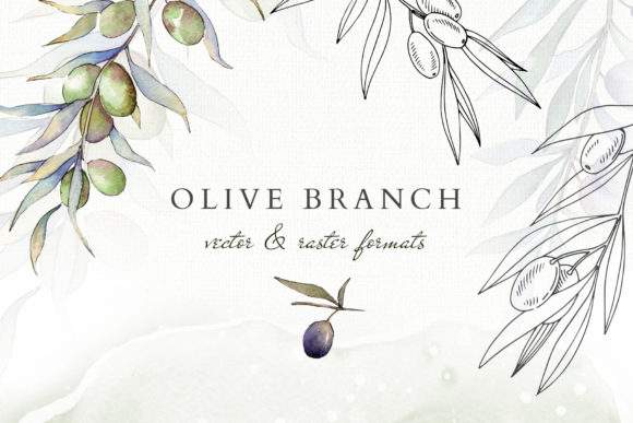 Download Olive Branches Collection Watercolor - Branches Collection